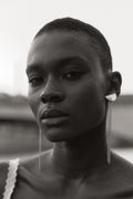 Silver Sculpted Clip Earrings With Hanging Chains